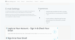 Desktop Screenshot of email-settings.com