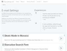 Tablet Screenshot of email-settings.com